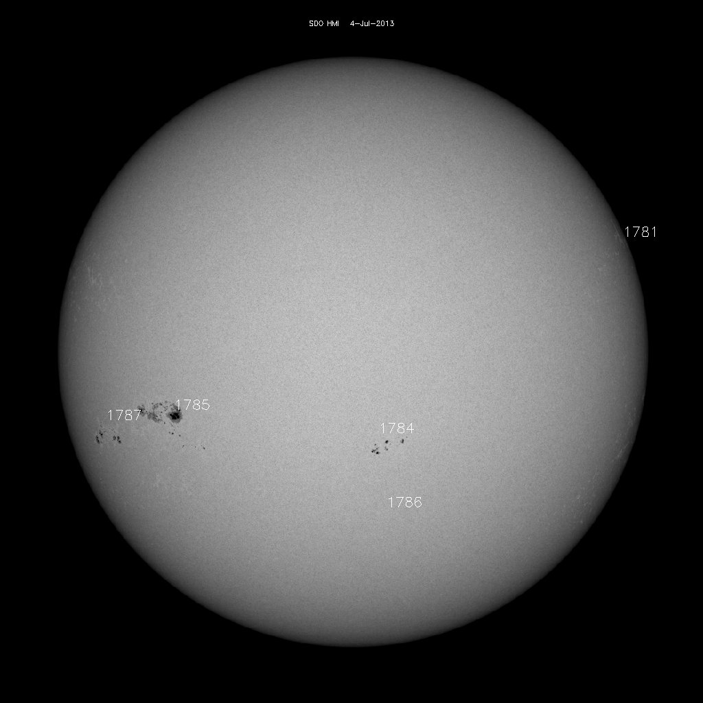 Sunspot regions