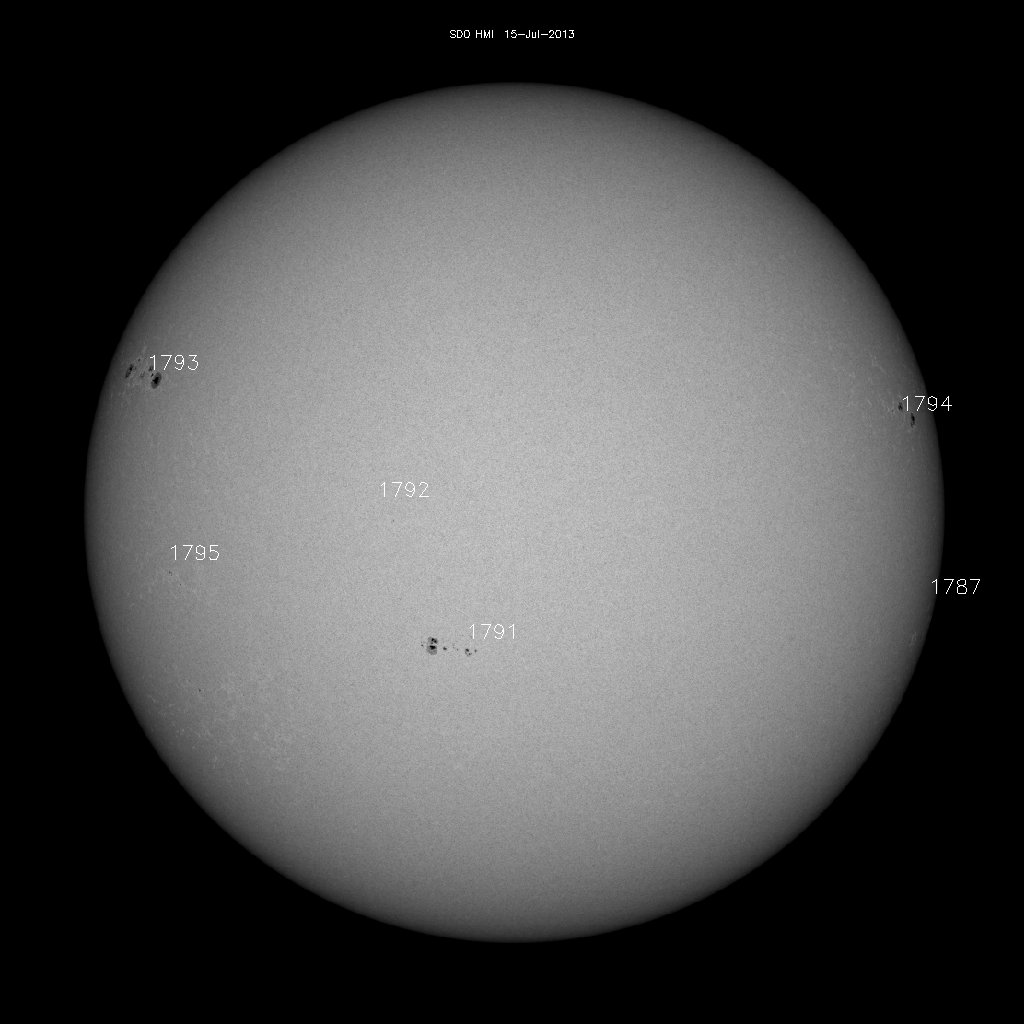 Sunspot regions