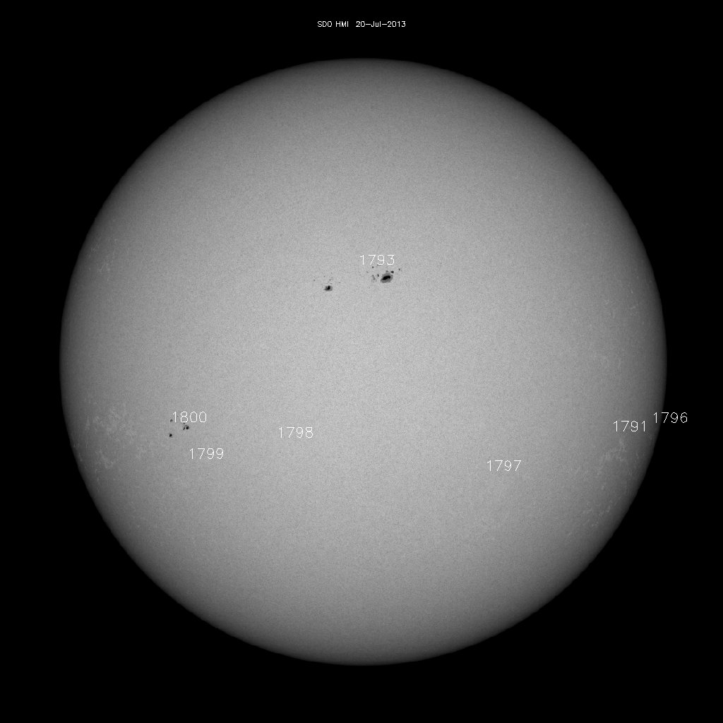 Sunspot regions