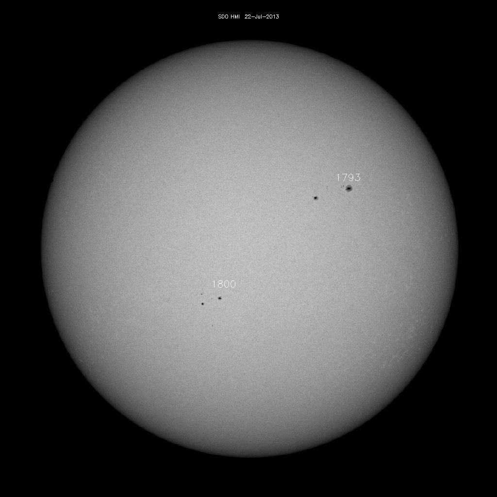 Sunspot regions