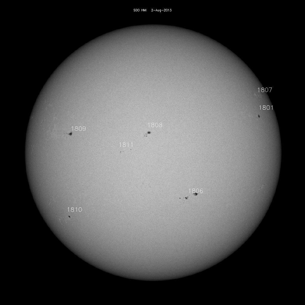 Sunspot regions