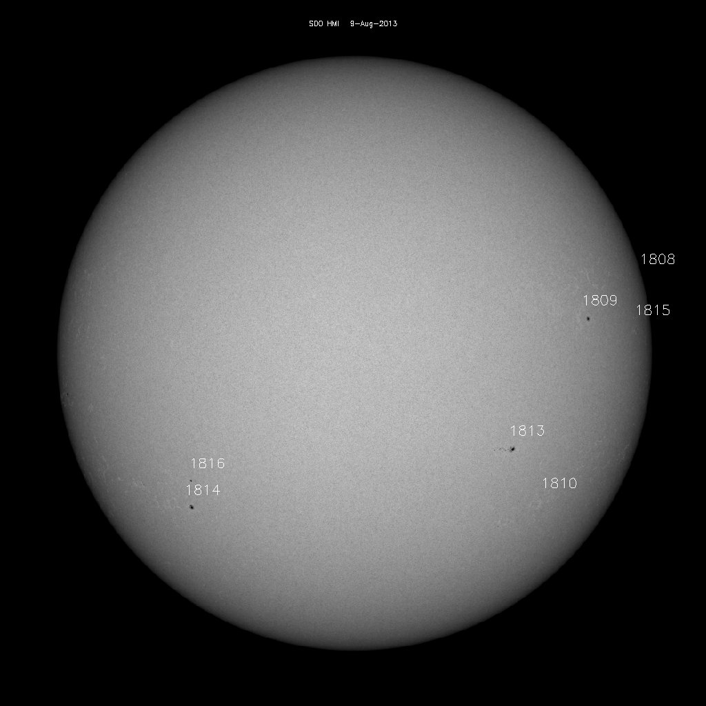 Sunspot regions