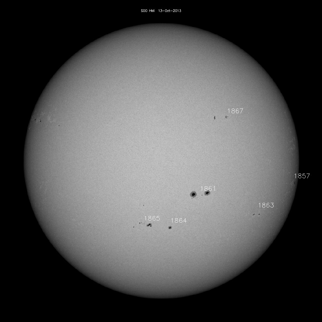 Sunspot regions