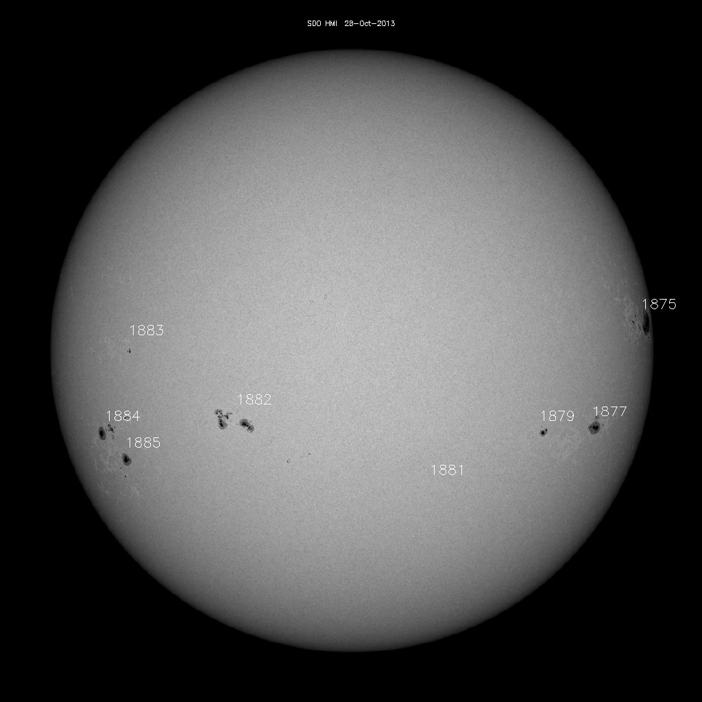 Sunspot regions