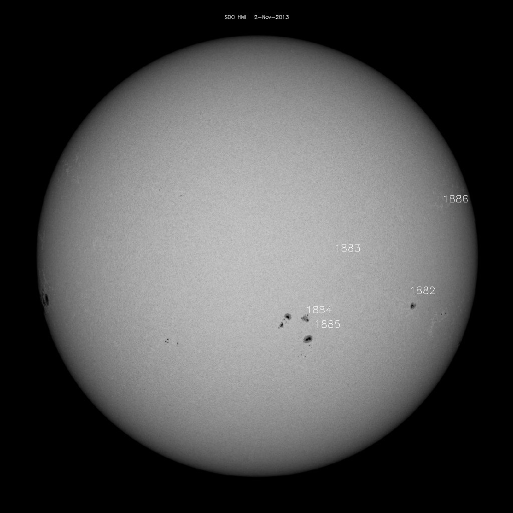 Sunspot regions