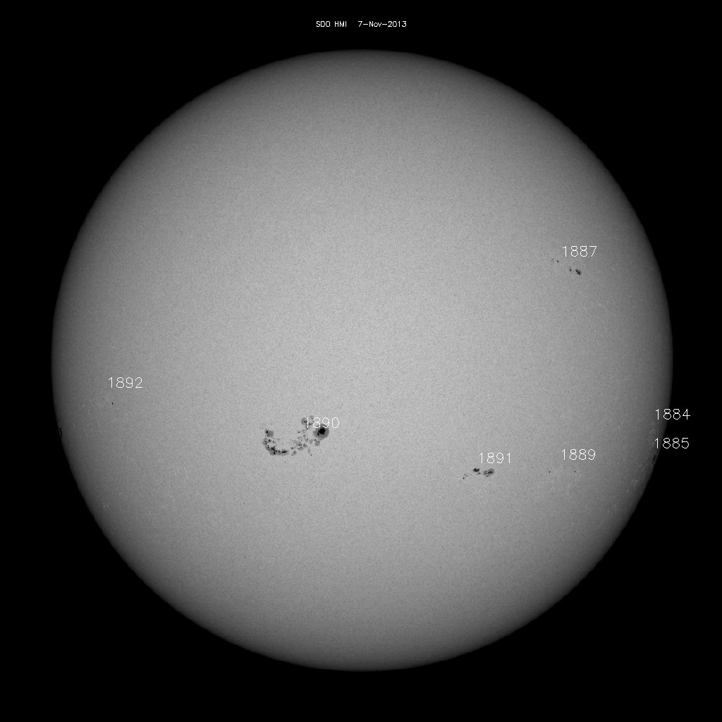 Sunspot regions