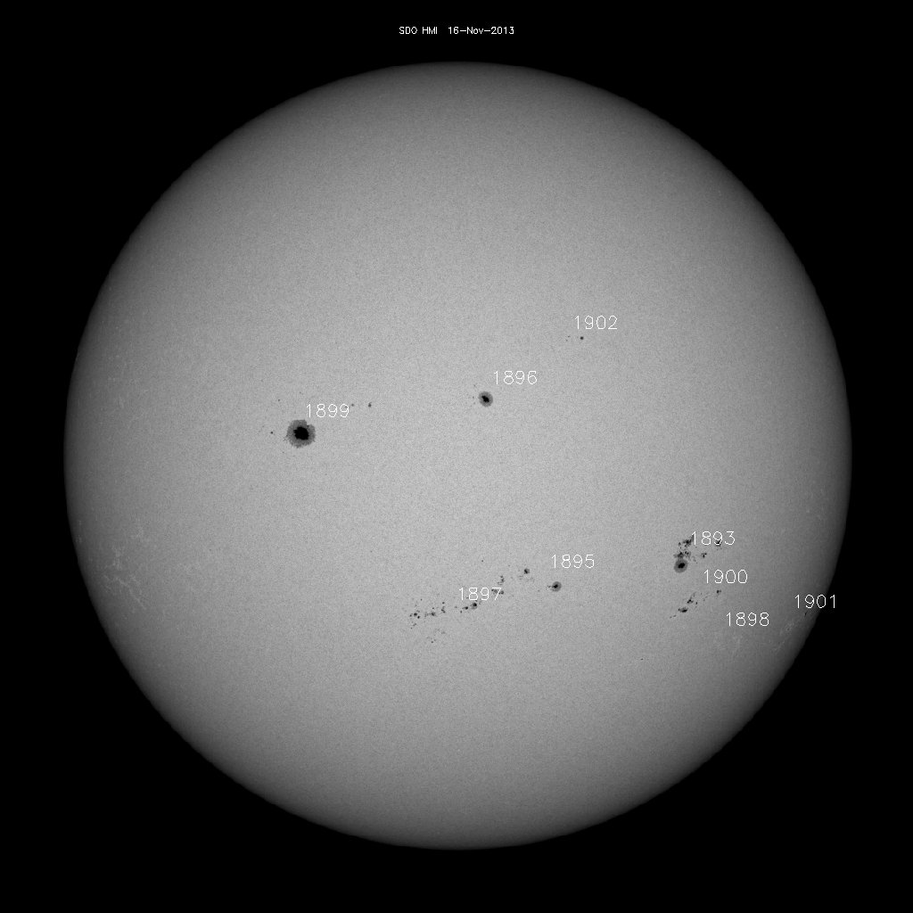 Sunspot regions