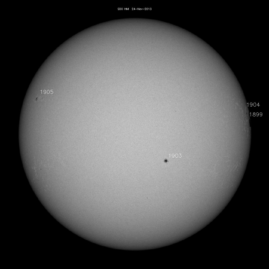 Sunspot regions