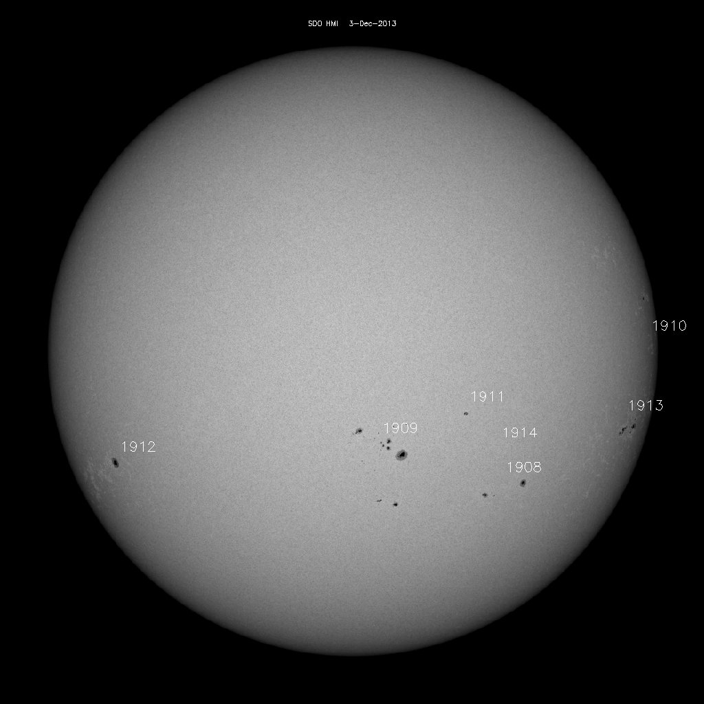 Sunspot regions