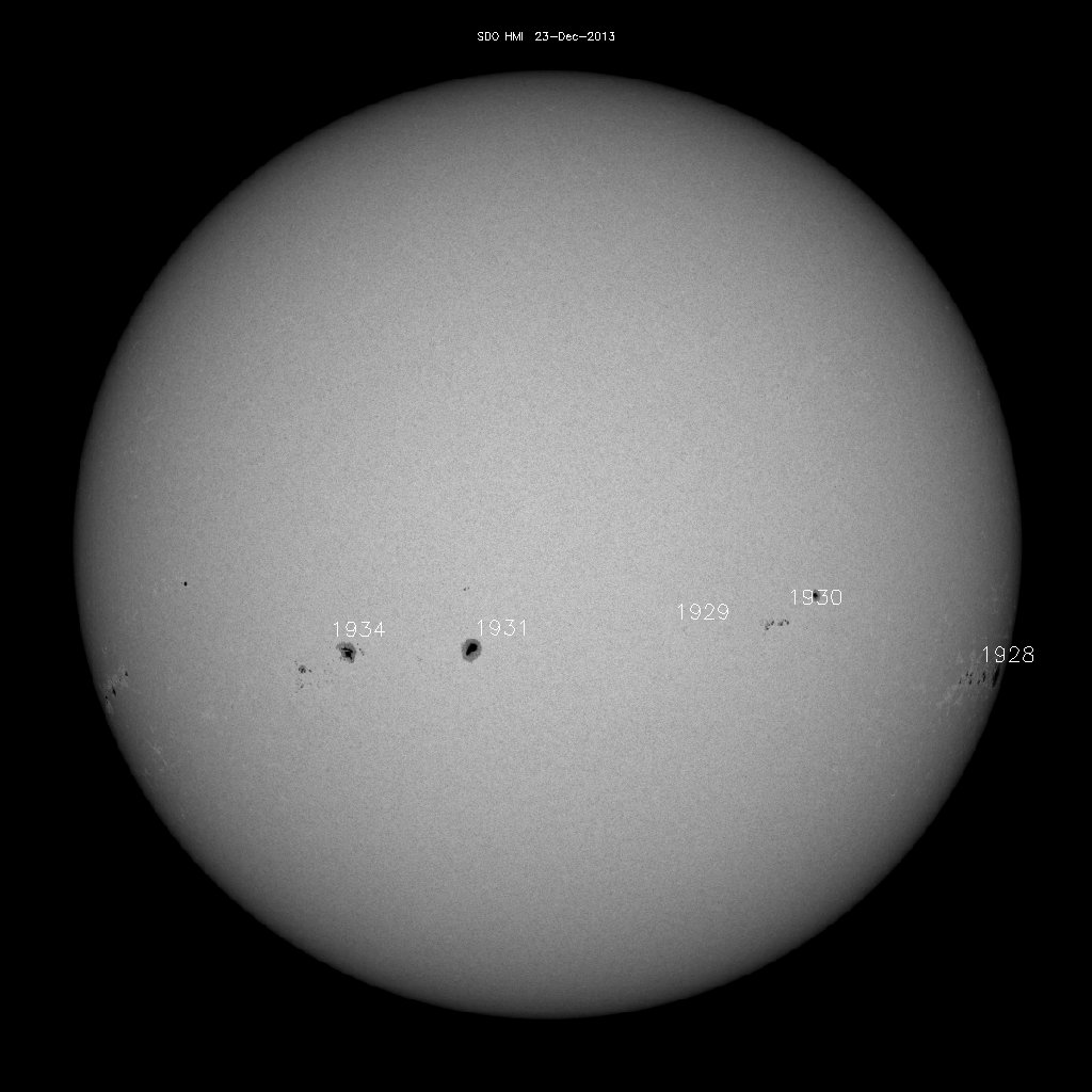 Sunspot regions