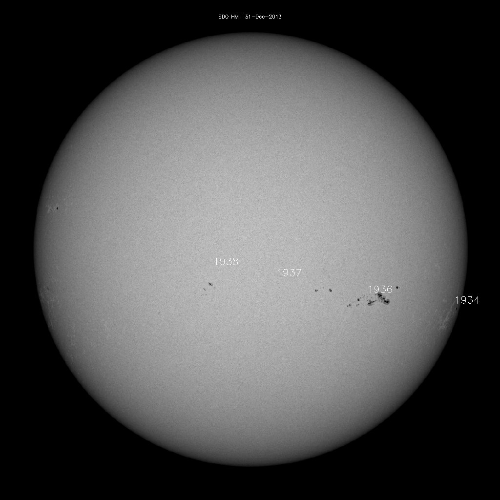 Sunspot regions