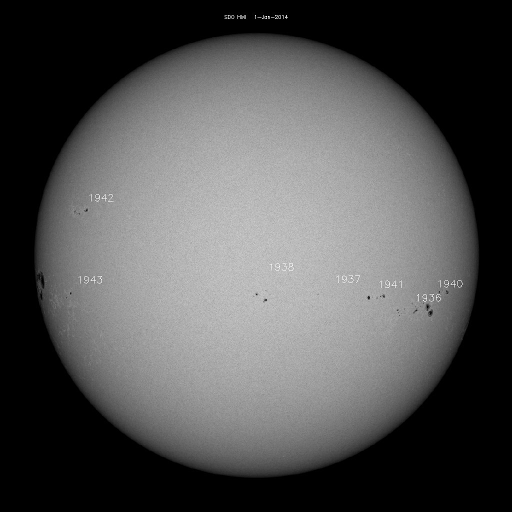 Sunspot regions