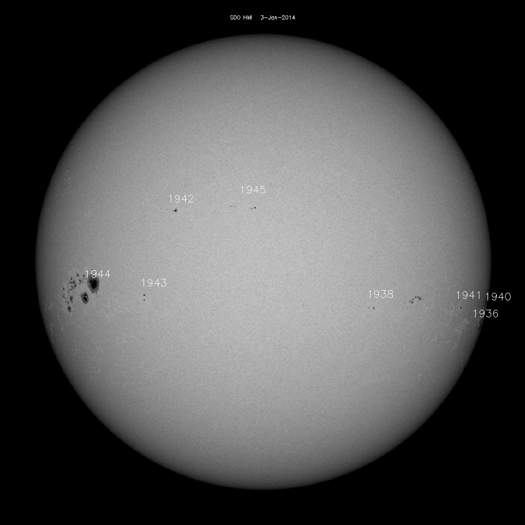 Sunspot regions