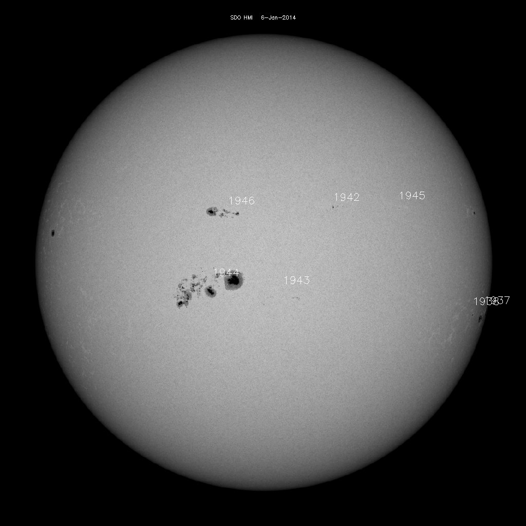 Sunspot regions