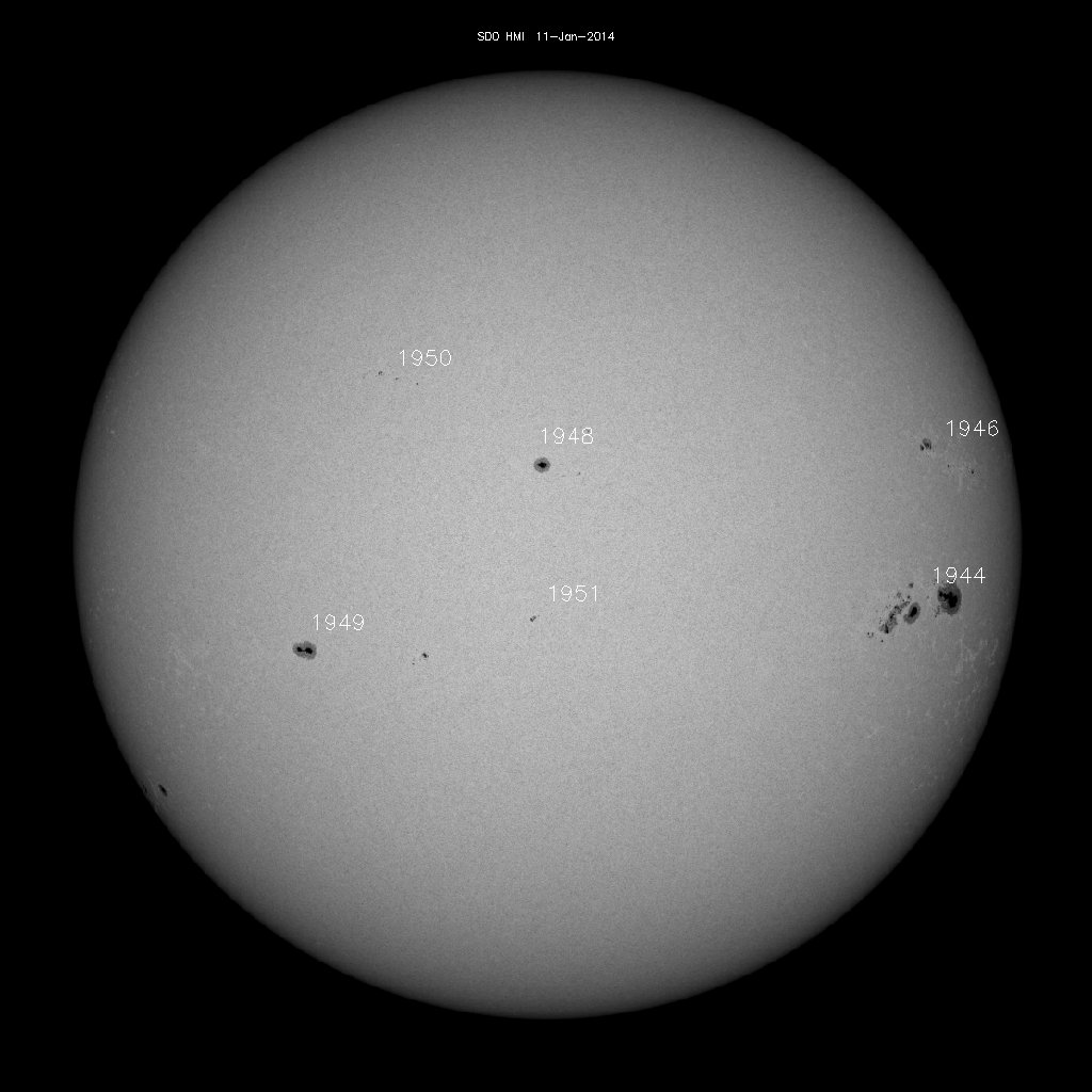 Sunspot regions