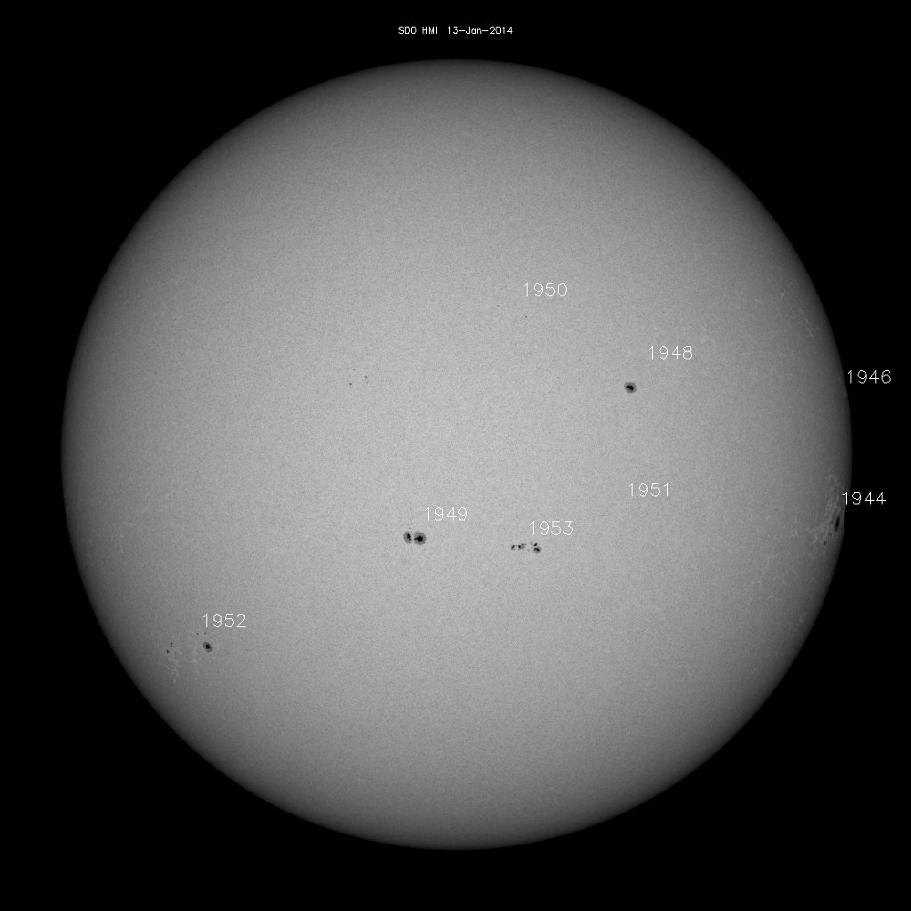 Sunspot regions