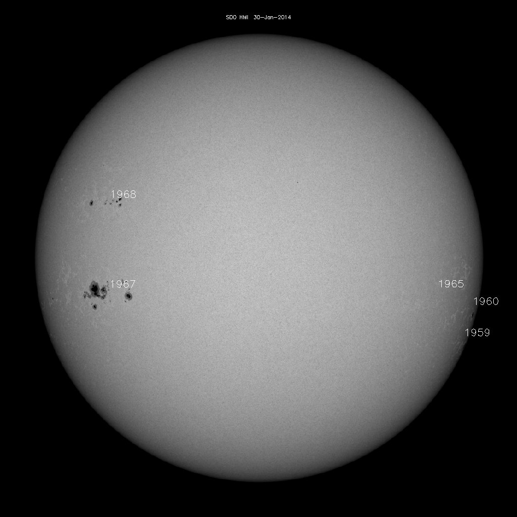 Sunspot regions