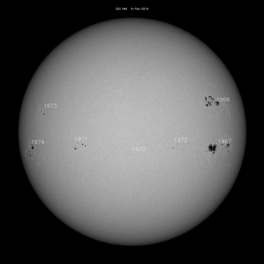 Sunspot regions