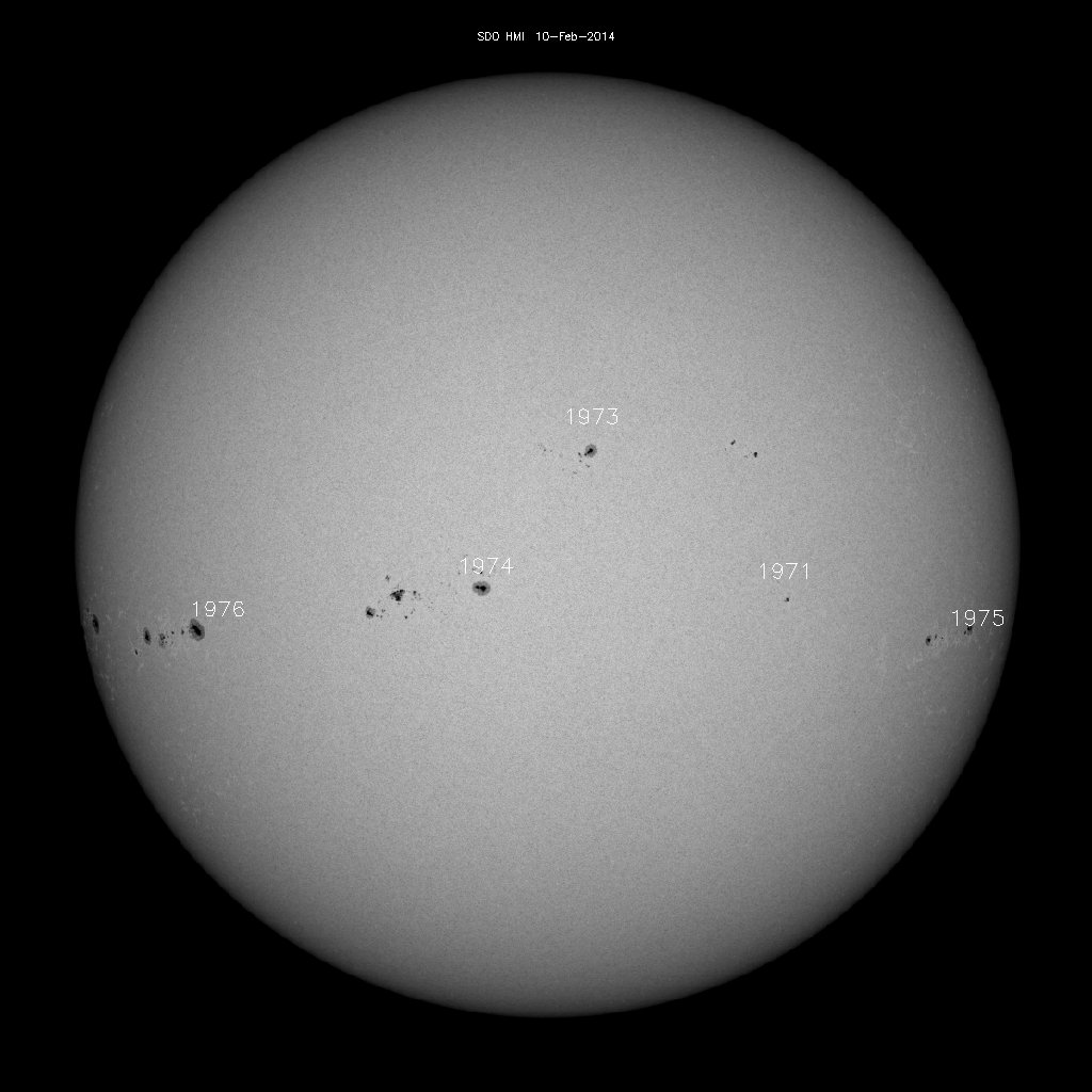 Sunspot regions