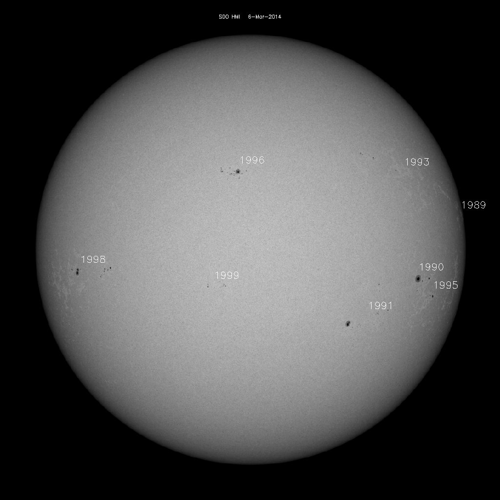 Sunspot regions