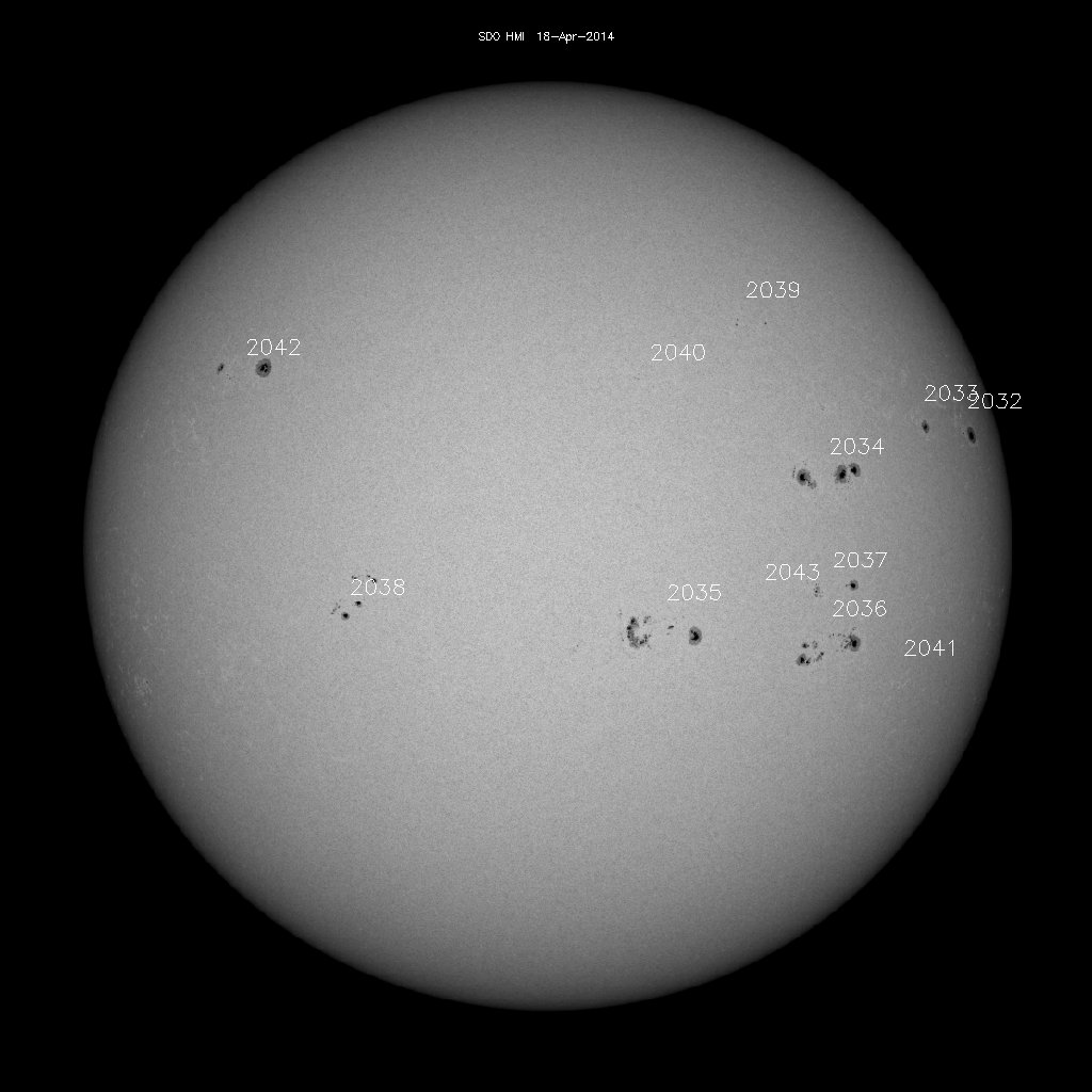 Sunspot regions