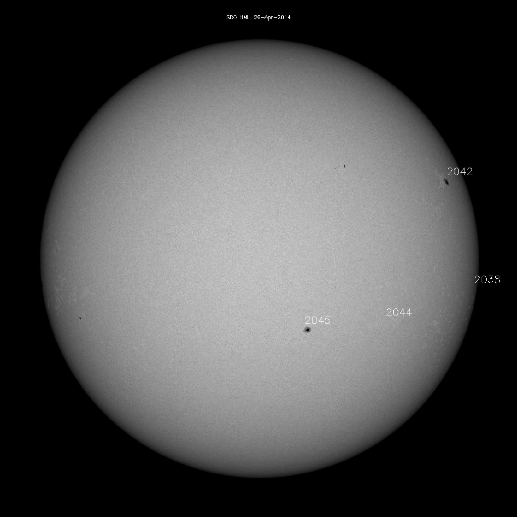 Sunspot regions