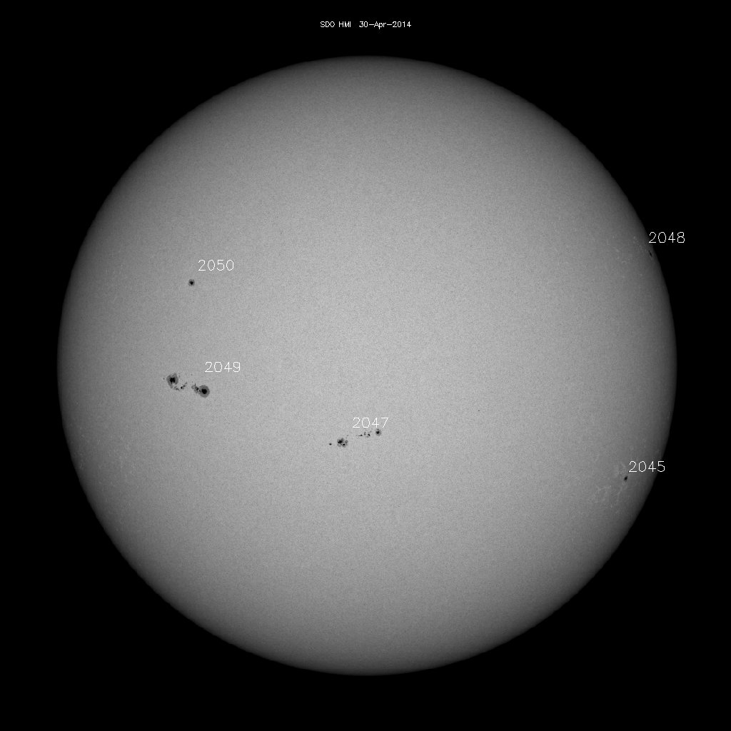 Sunspot regions