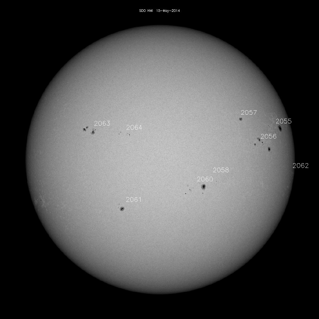 Sunspot regions