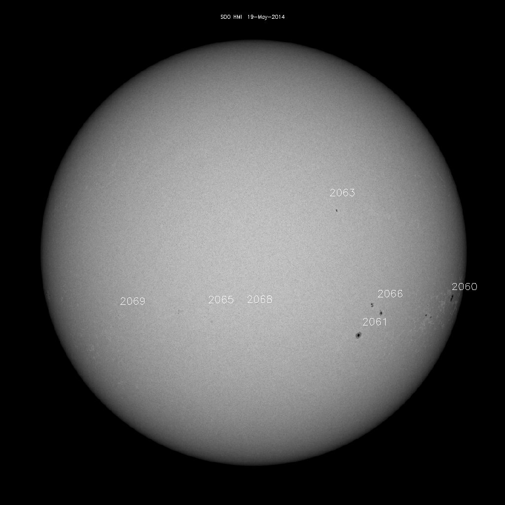 Sunspot regions