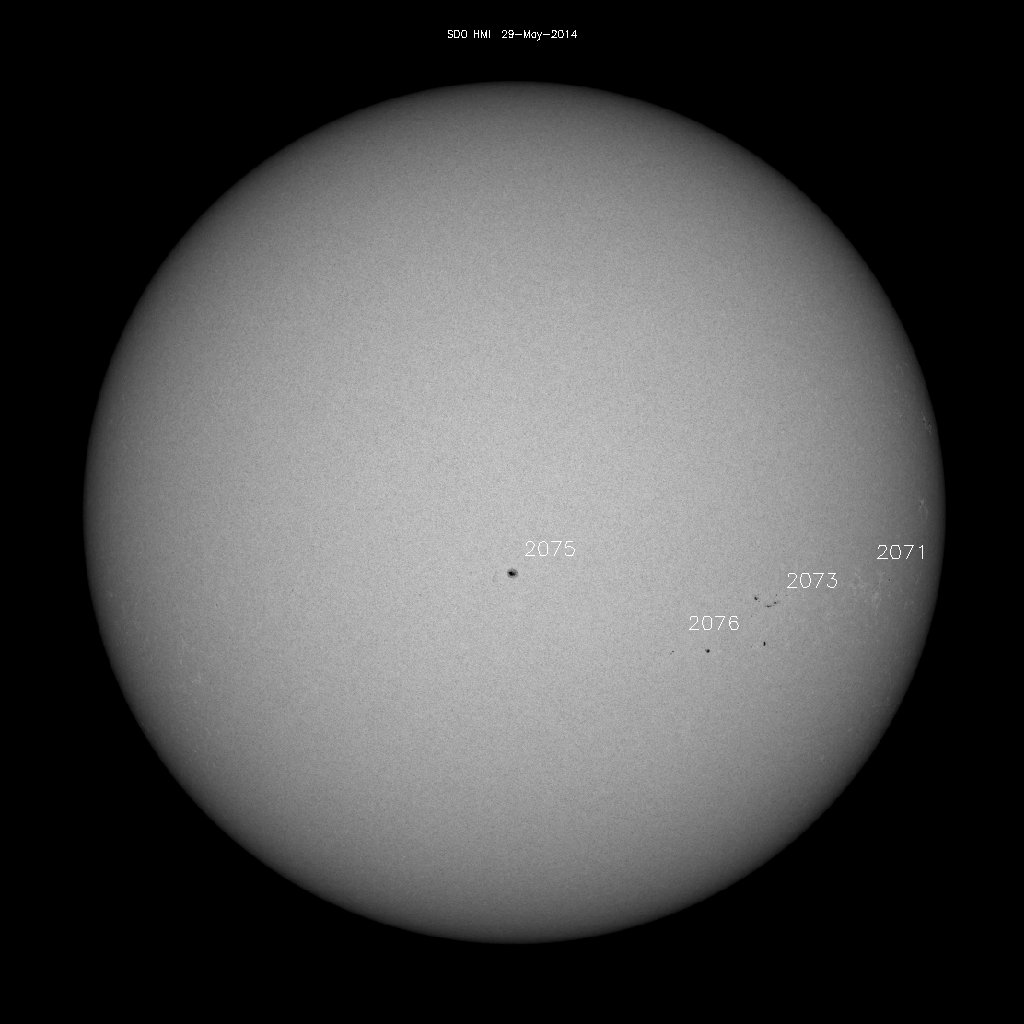 Sunspot regions