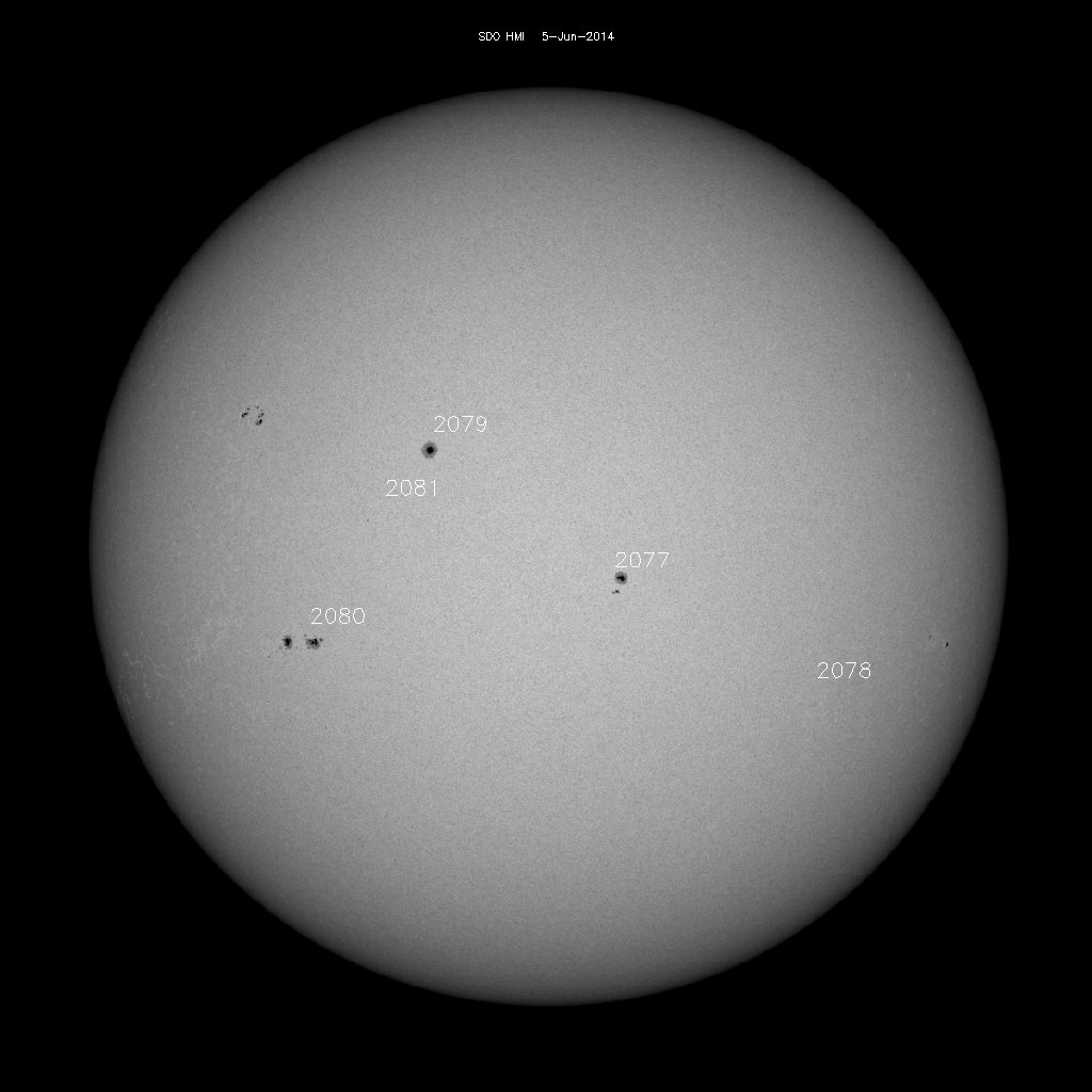 Sunspot regions