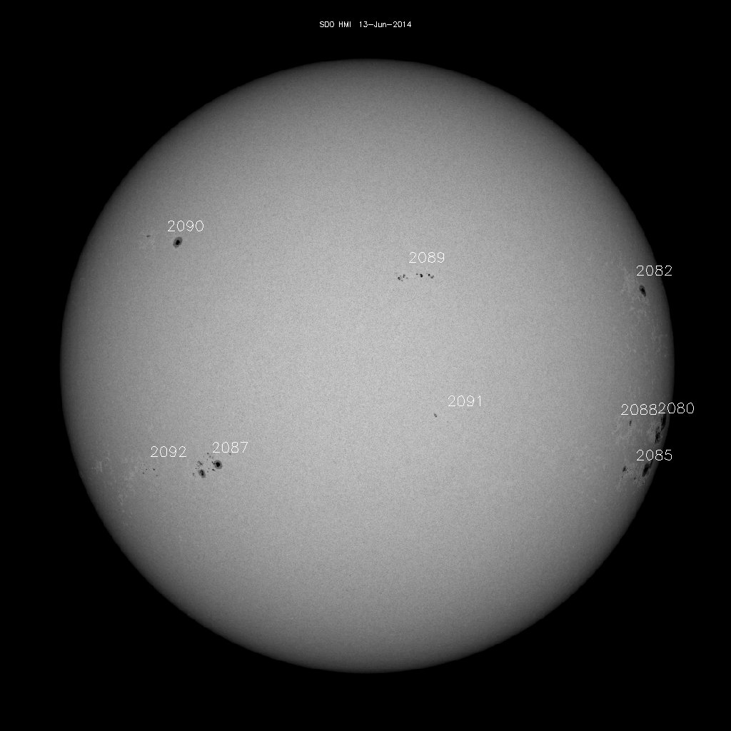 Sunspot regions