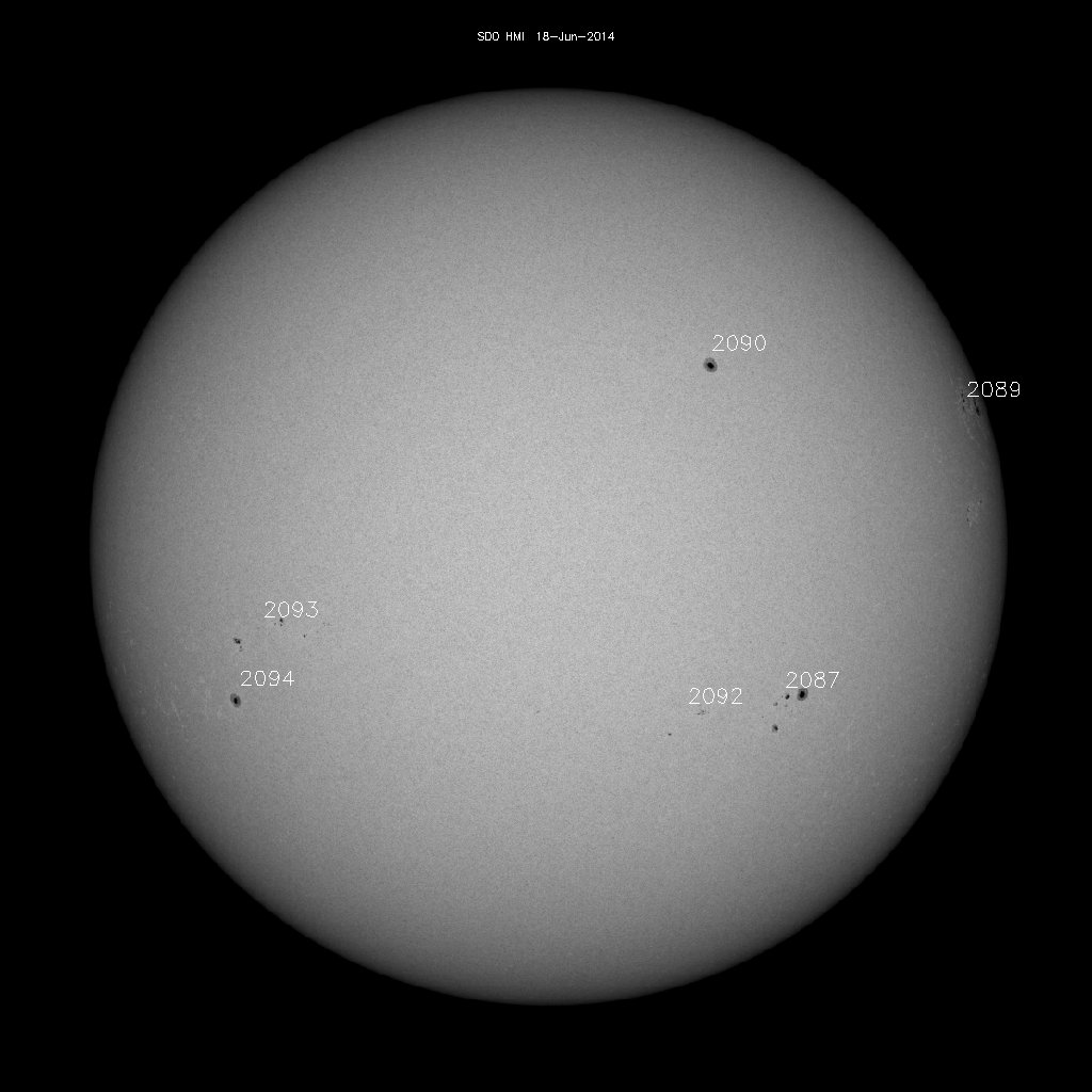 Sunspot regions