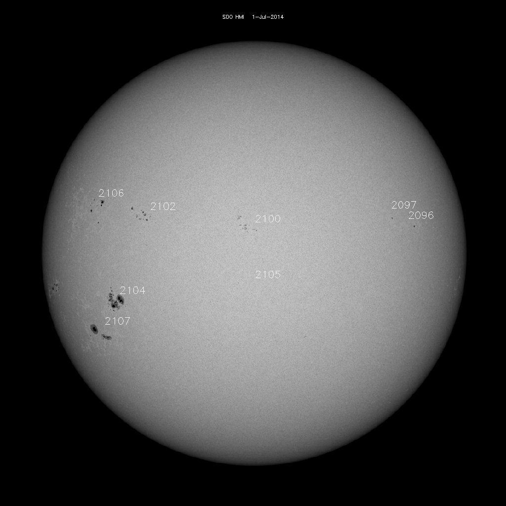 Sunspot regions