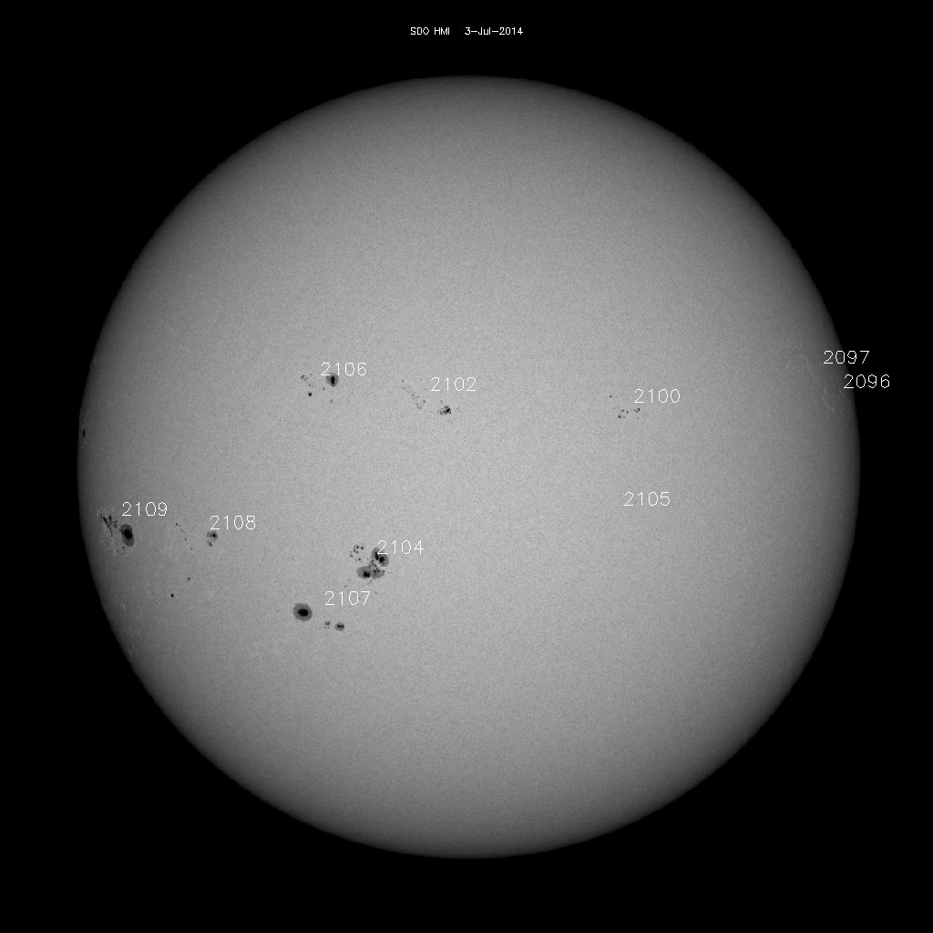 Sunspot regions