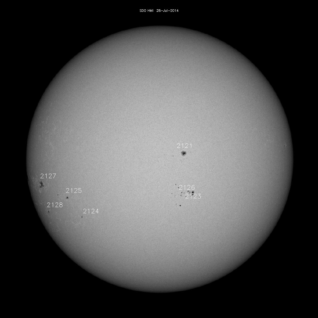 Sunspot regions