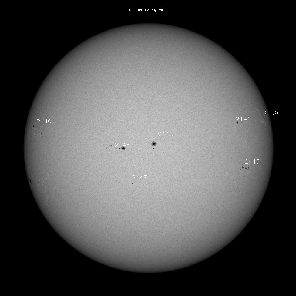 Sunspot regions