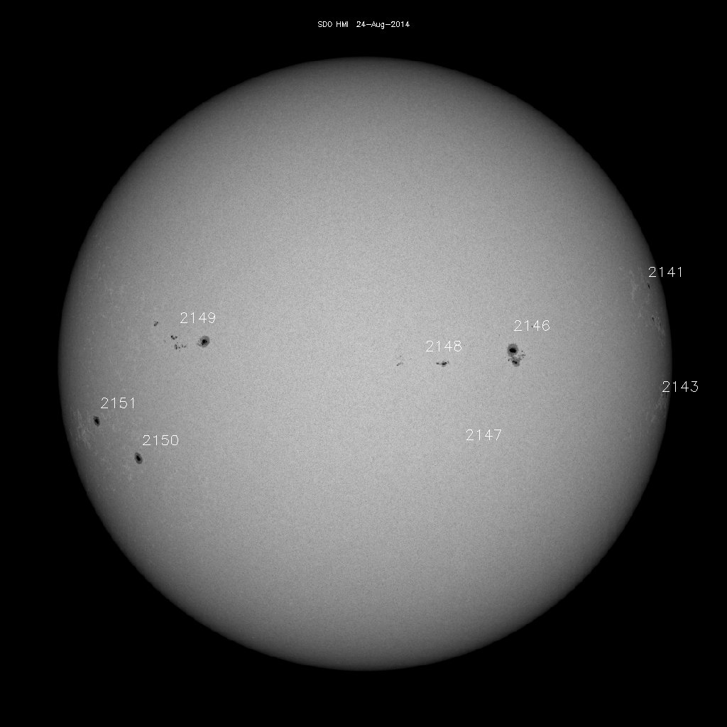 Sunspot regions