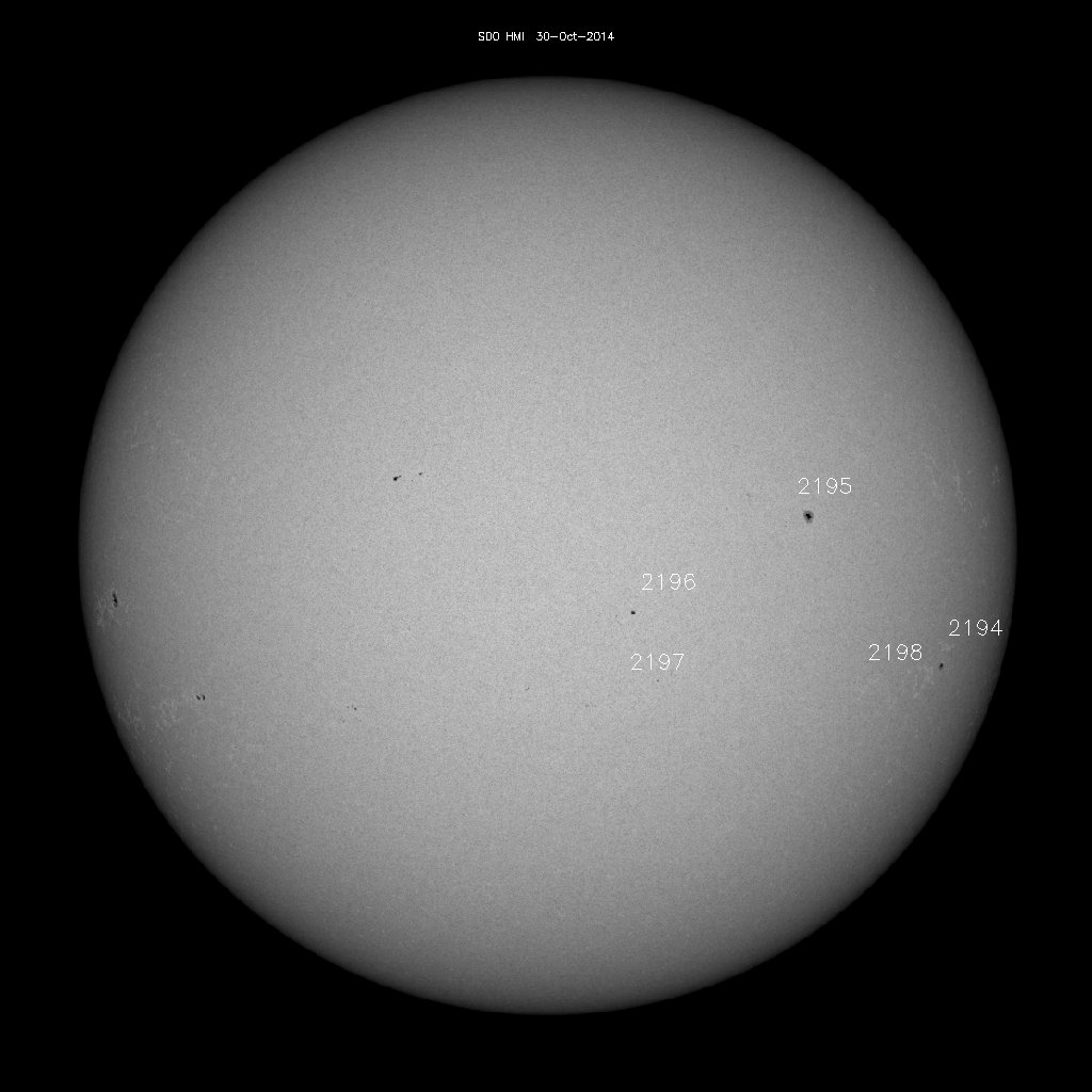 Sunspot regions