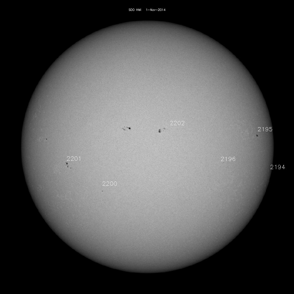 Sunspot regions