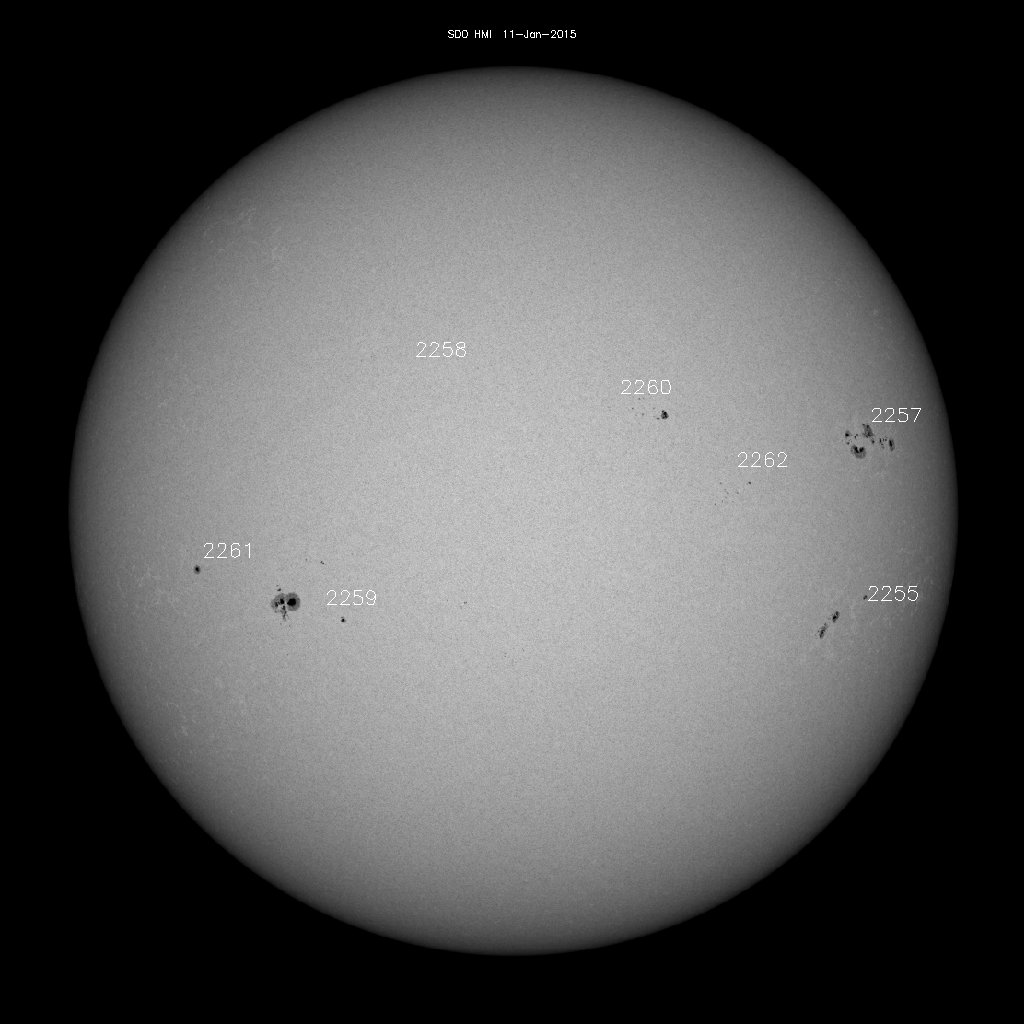 Sunspot regions