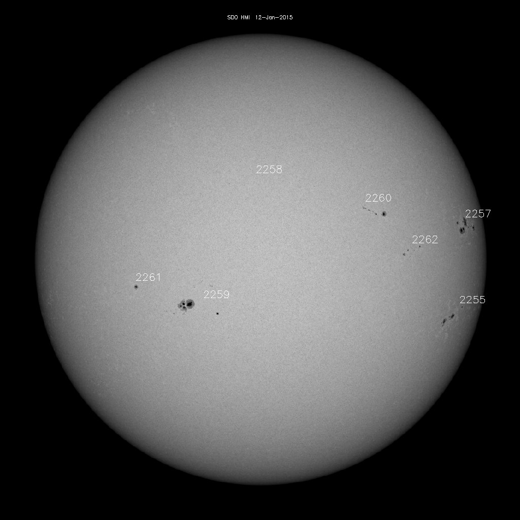 Sunspot regions