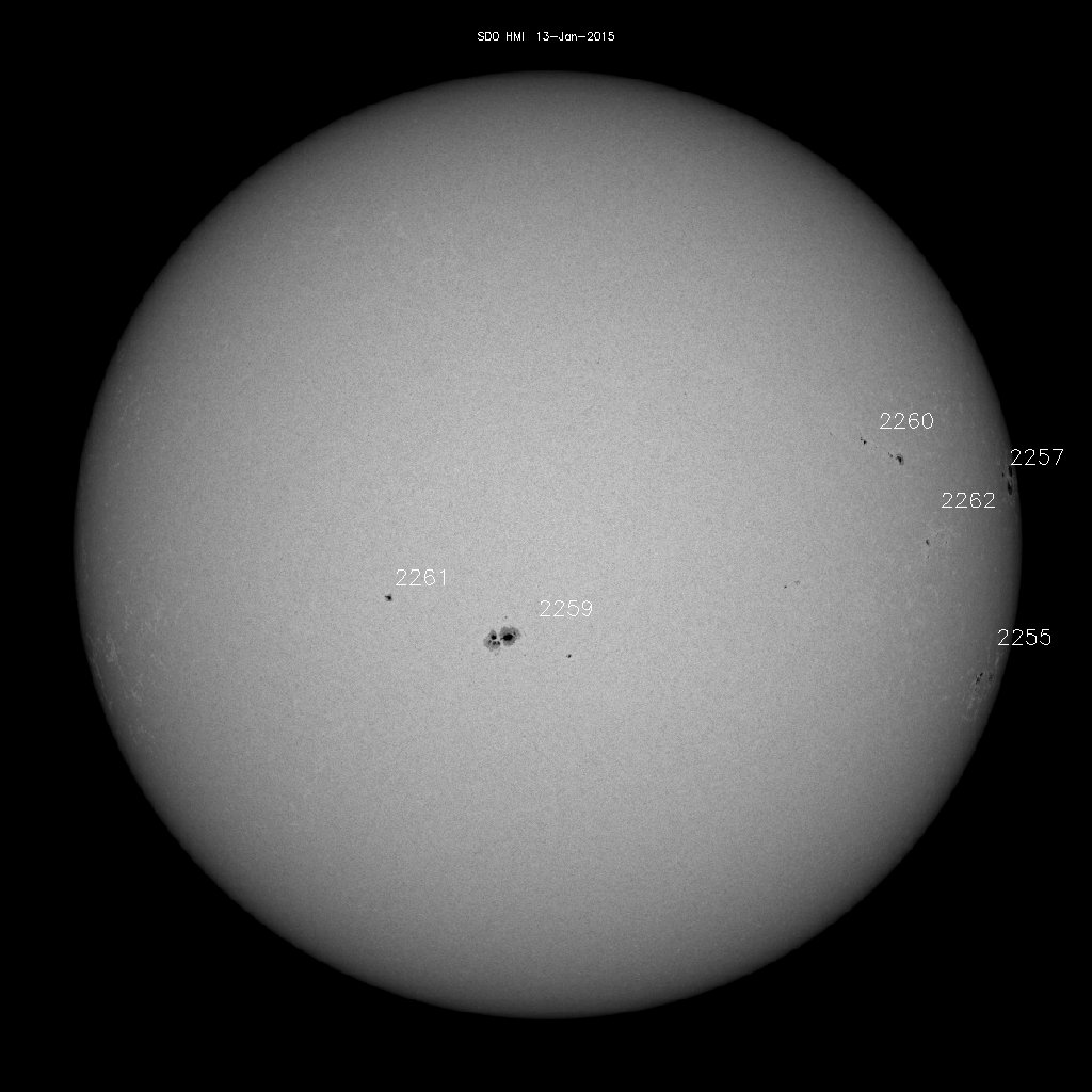 Sunspot regions