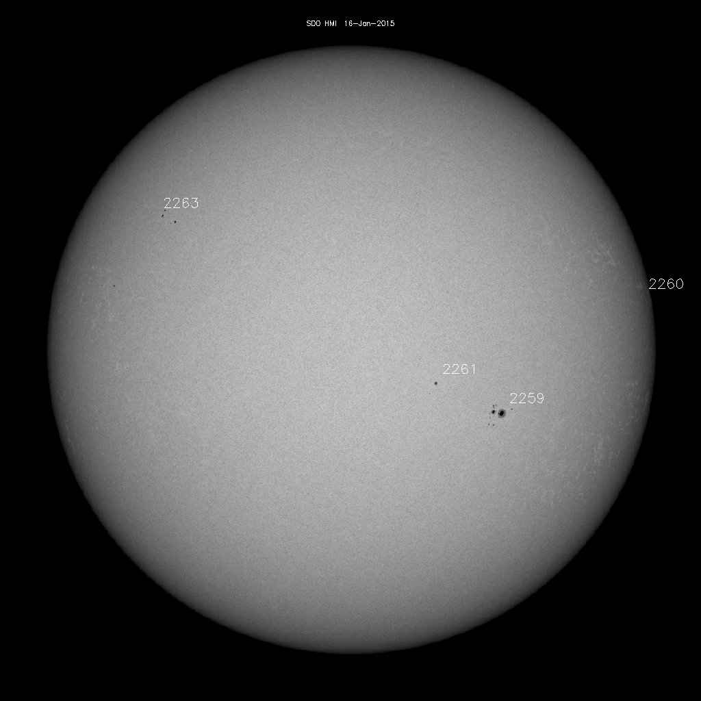 Sunspot regions