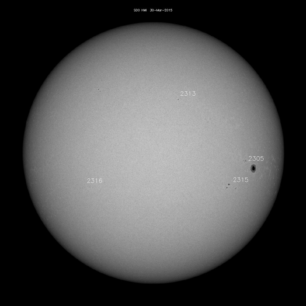 Sunspot regions