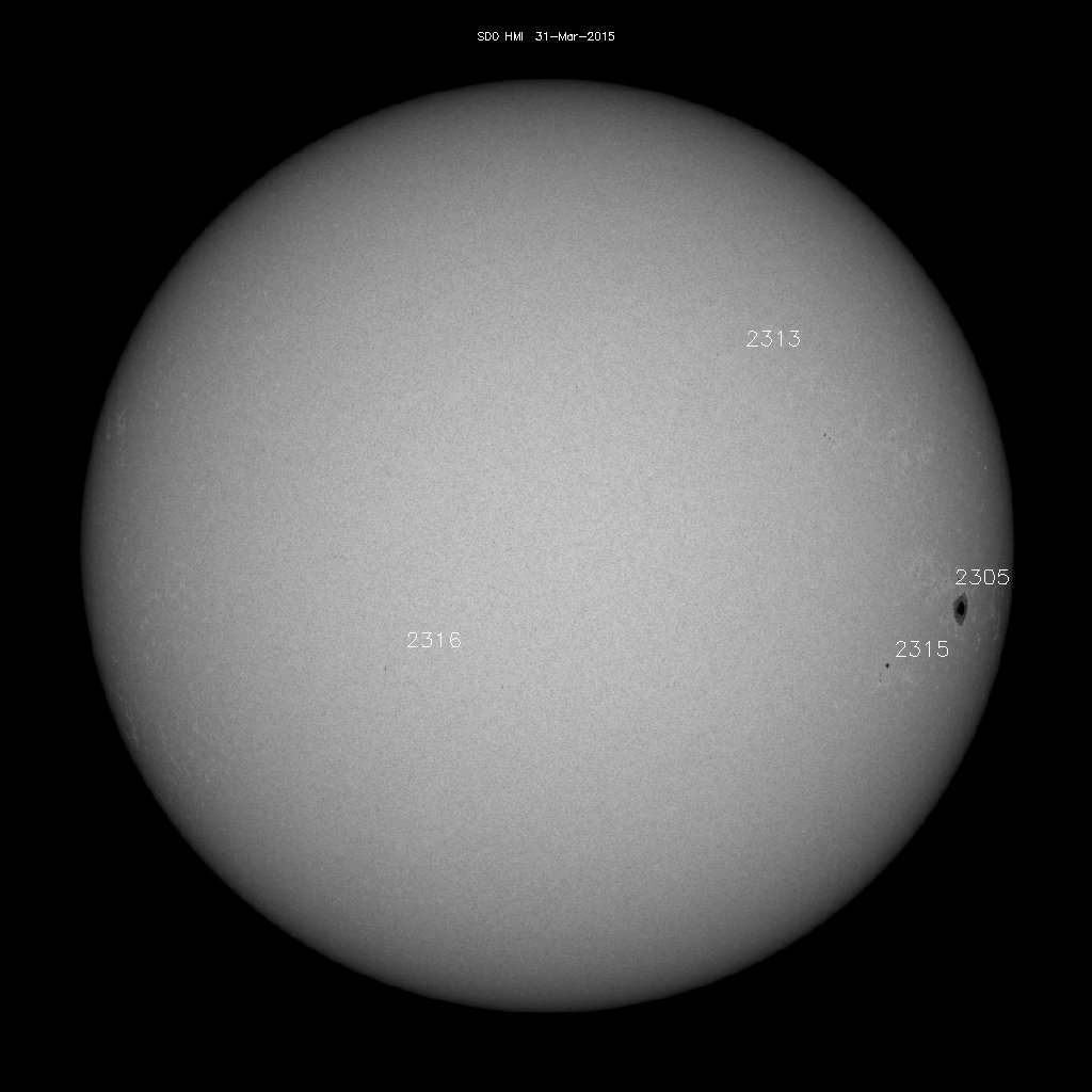 Sunspot regions