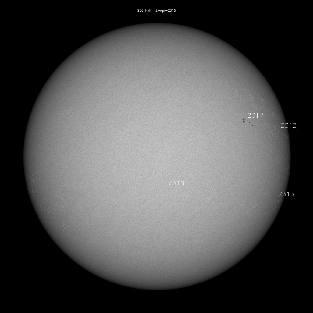 Sunspot regions