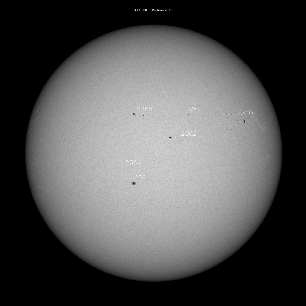 Sunspot regions