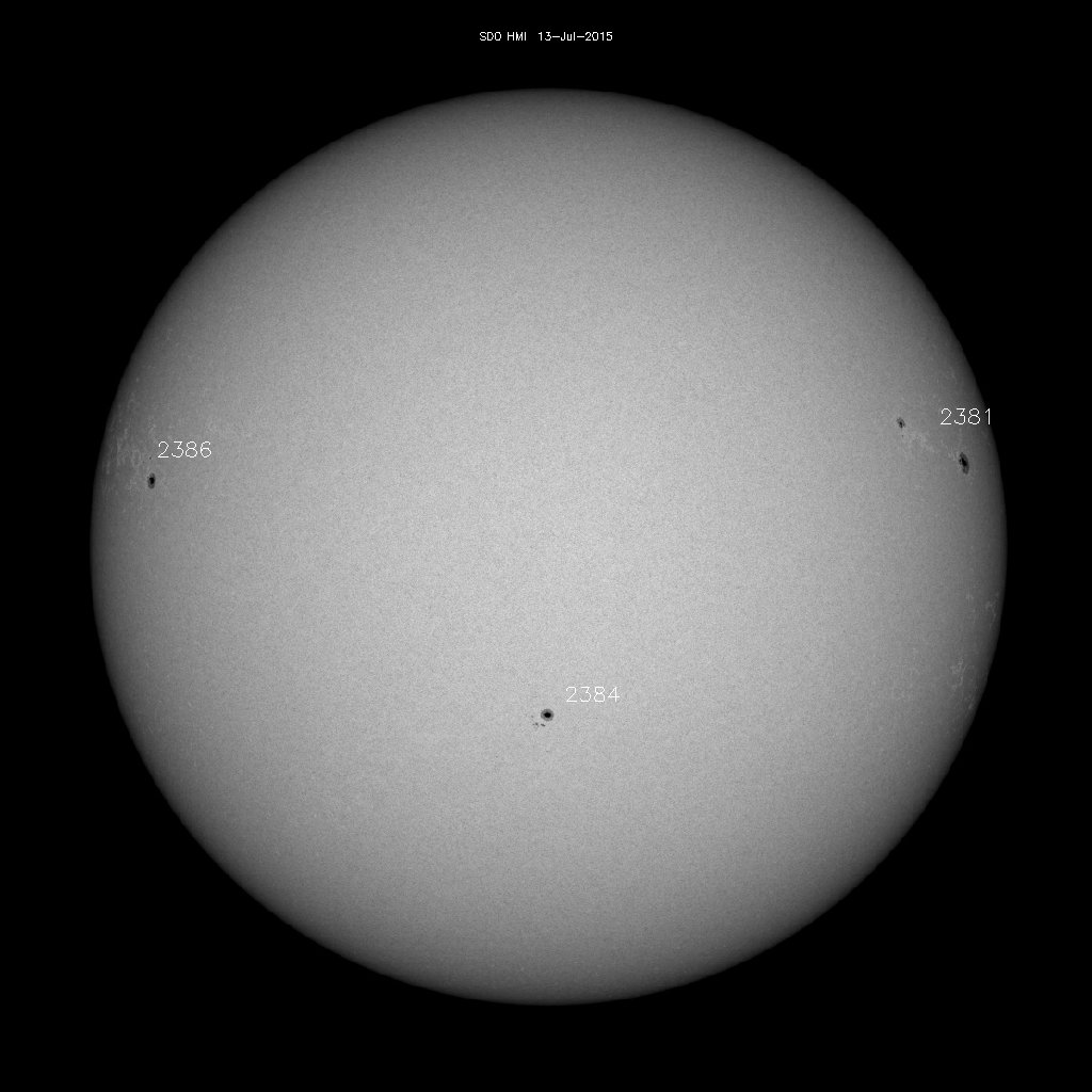 Sunspot regions