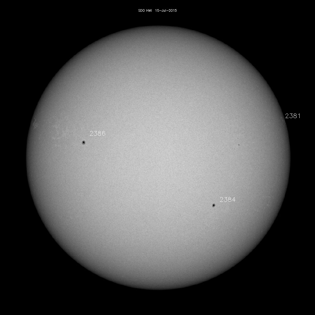 Sunspot regions